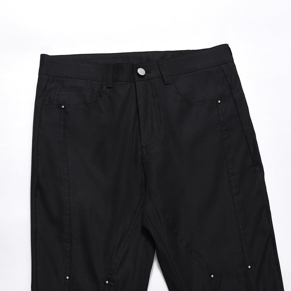 Rivet Slightly Flared Casual Men High Street Suit Pants