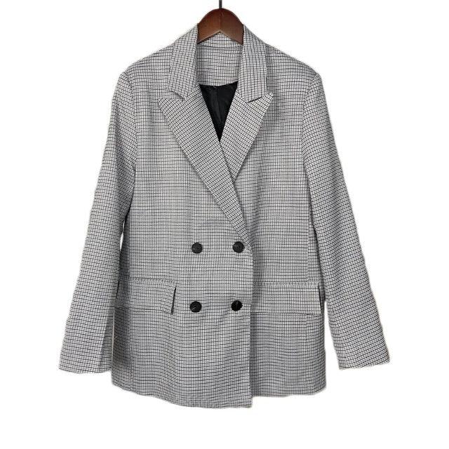 Spring Blazer Women Double Breasted Oversized