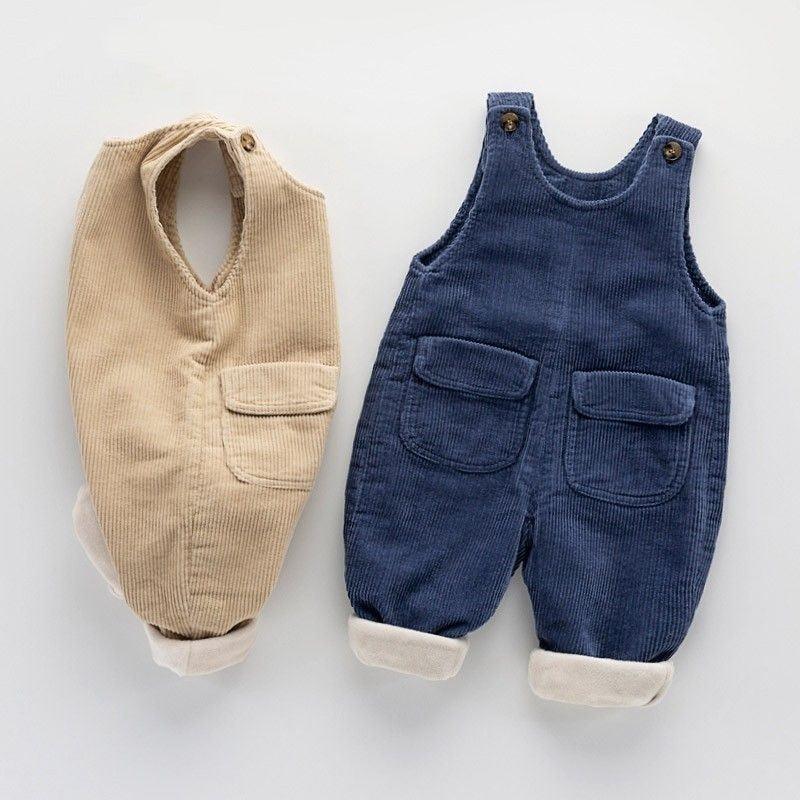 Baby Bib Pants Fleece-lined Thickened