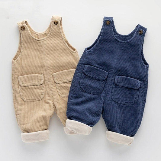 Baby Bib Pants Fleece-lined Thickened