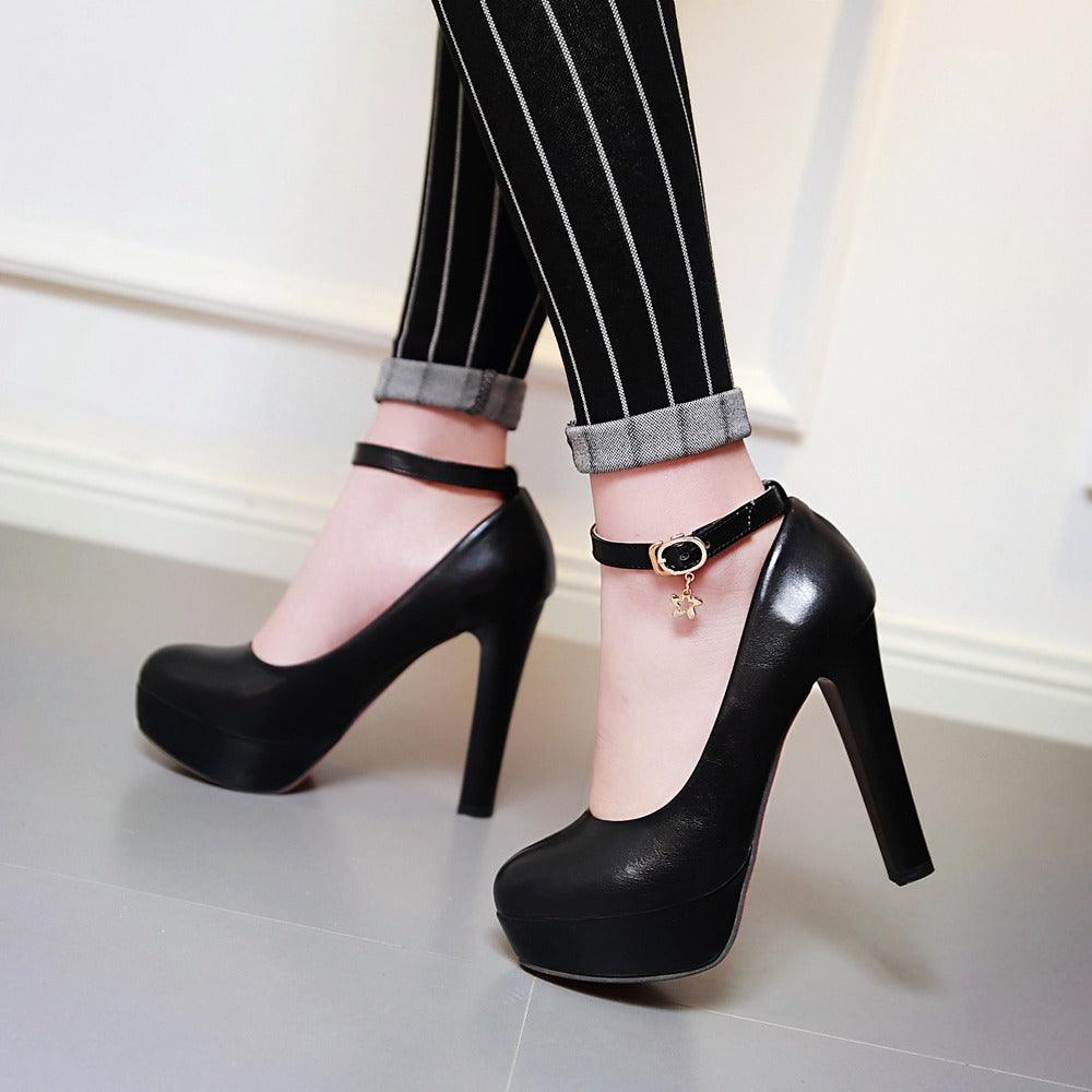 Sexy platform thick high heel nightclub shoes