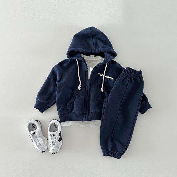 Hooded Long Sleeve Sweater Children Trousers Two-piece Set