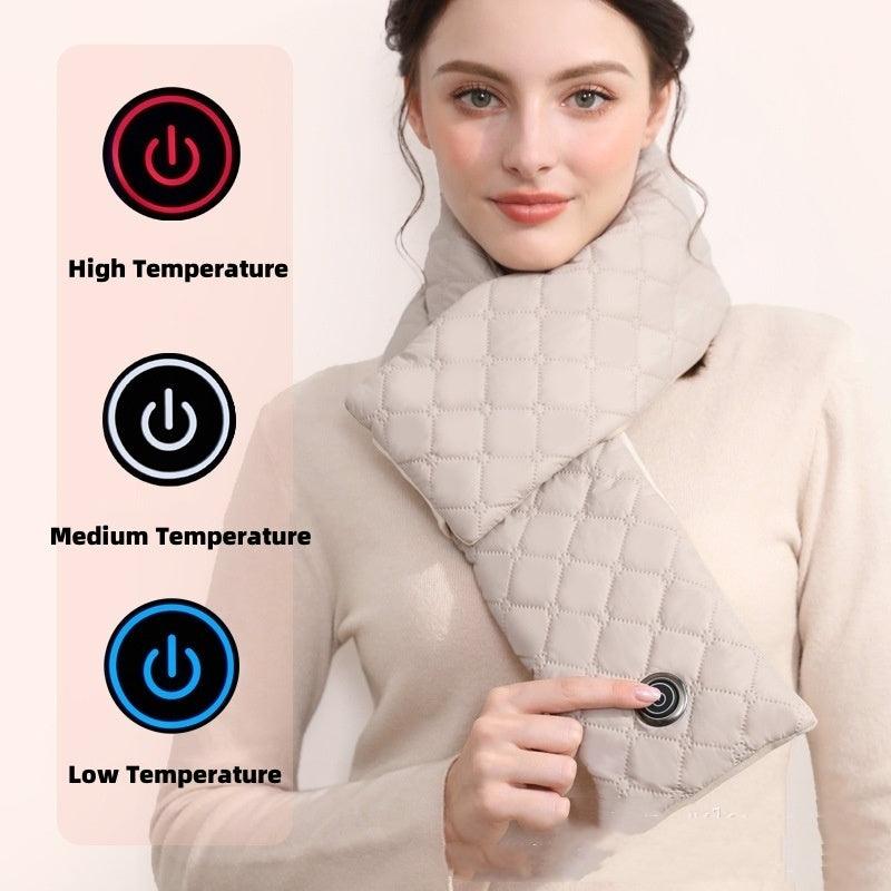 Electric Heating Scarf 3 Gear Heating Pads Outdoor Warm Heated Scarf USB Heater Thermal Shawl Neck Brace Warm Bib For Women Men