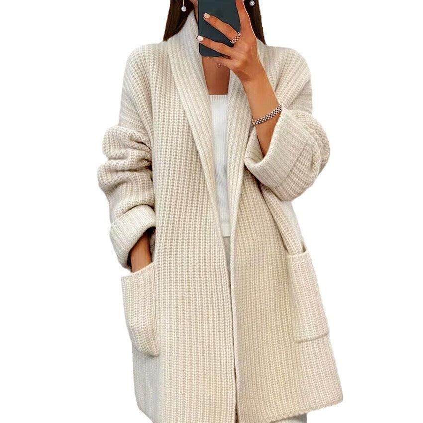 Cardigan Loose Pockets Sweater Coat