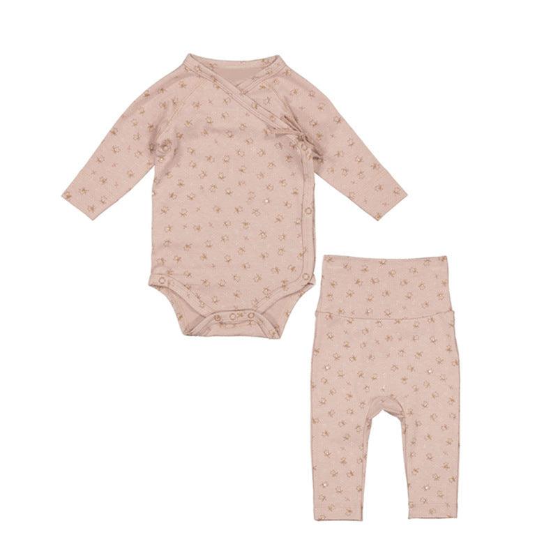 Baby Rompers Cotton Printed Long Climbing Romper Suit