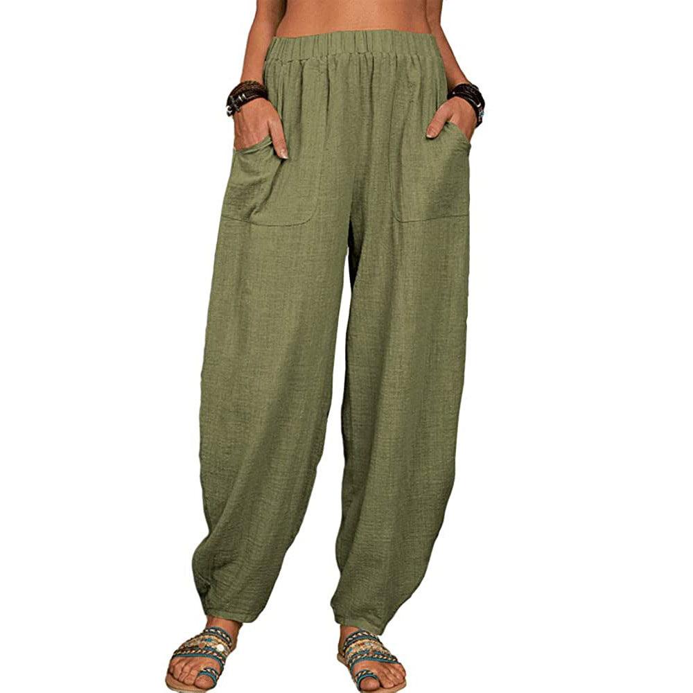 Casual Loose Harem Pants Summer Trousers Womens