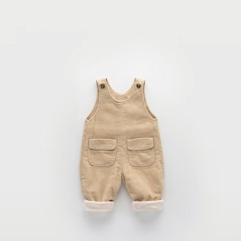 Baby Bib Pants Fleece-lined Thickened