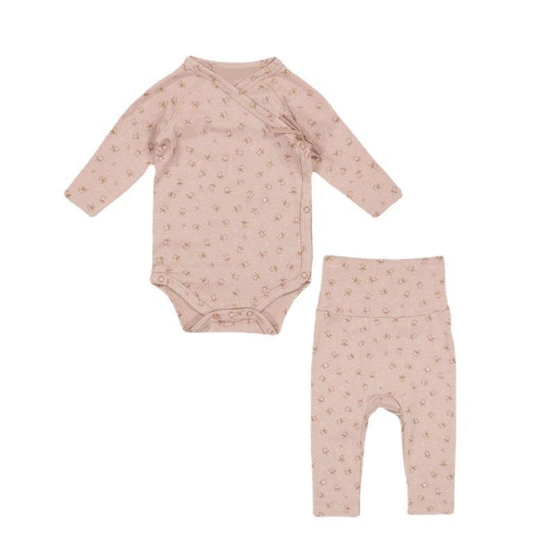 Baby Rompers Cotton Printed Long Climbing Romper Suit