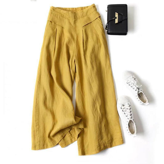 Women's High Waist Thin Slim Ninth Pants