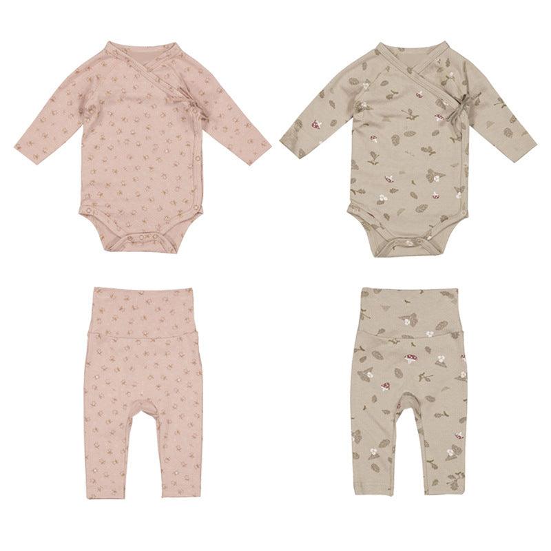 Baby Rompers Cotton Printed Long Climbing Romper Suit