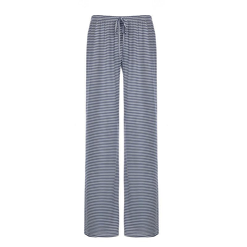 Fashion Striped Knitted Casual Pants Women