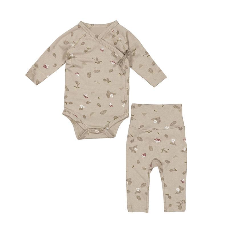 Baby Rompers Cotton Printed Long Climbing Romper Suit