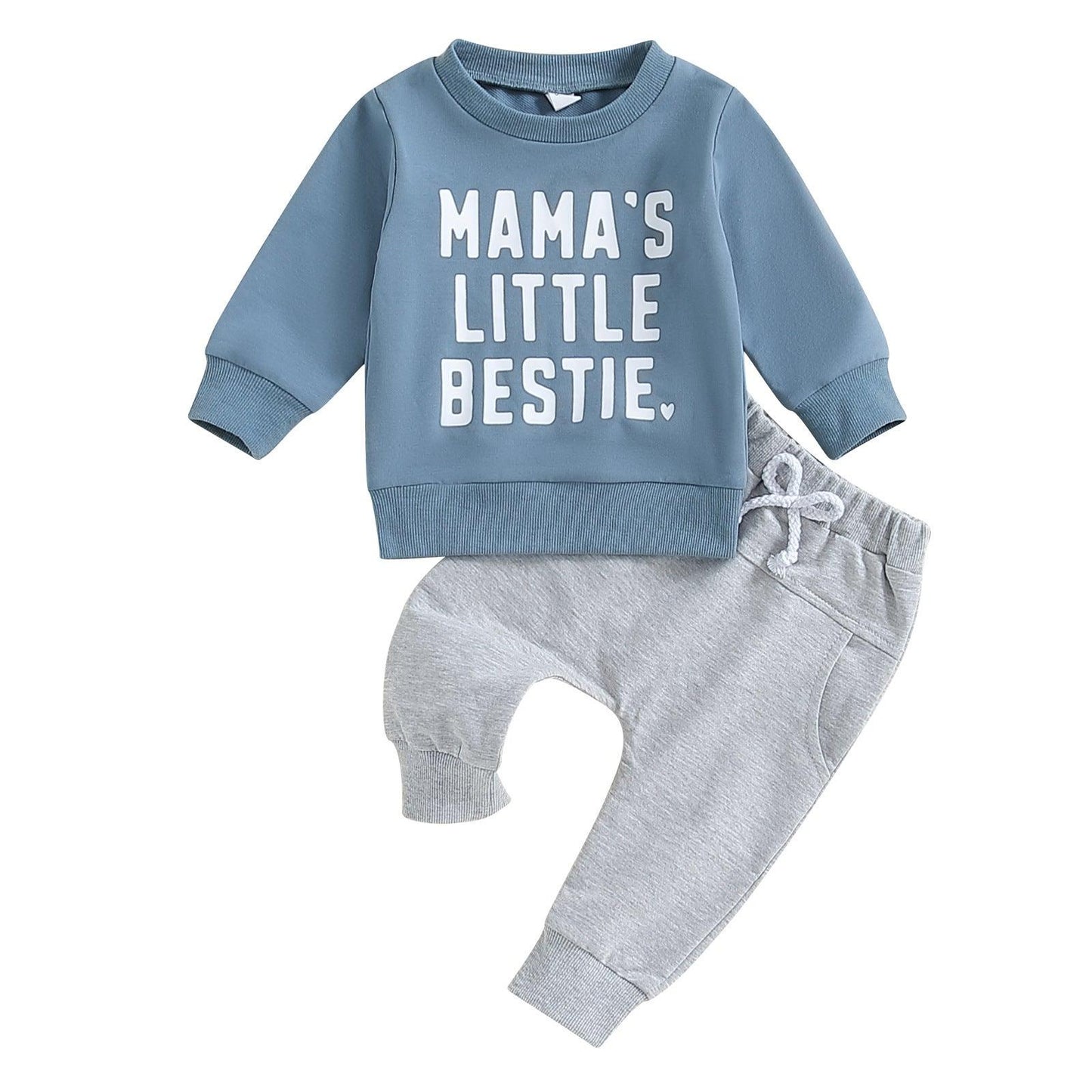 Baby Letter Print Sweatshirt Suit