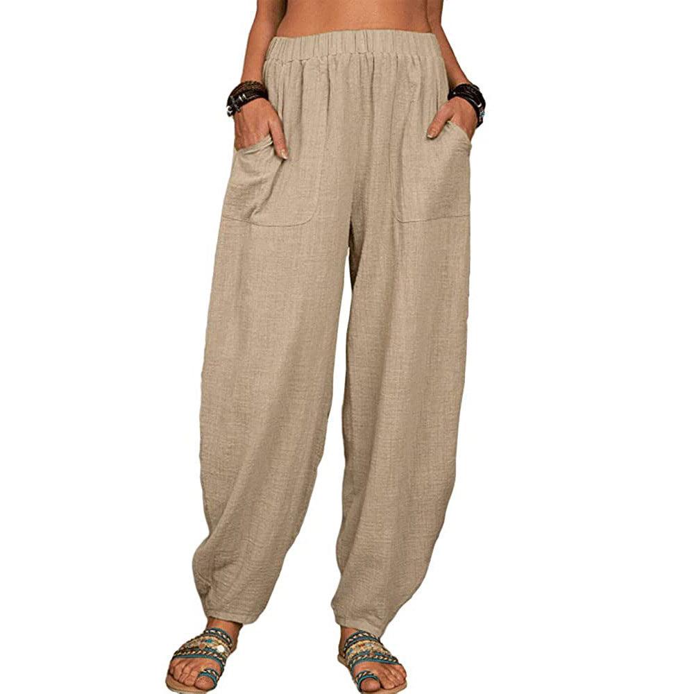 Casual Loose Harem Pants Summer Trousers Womens