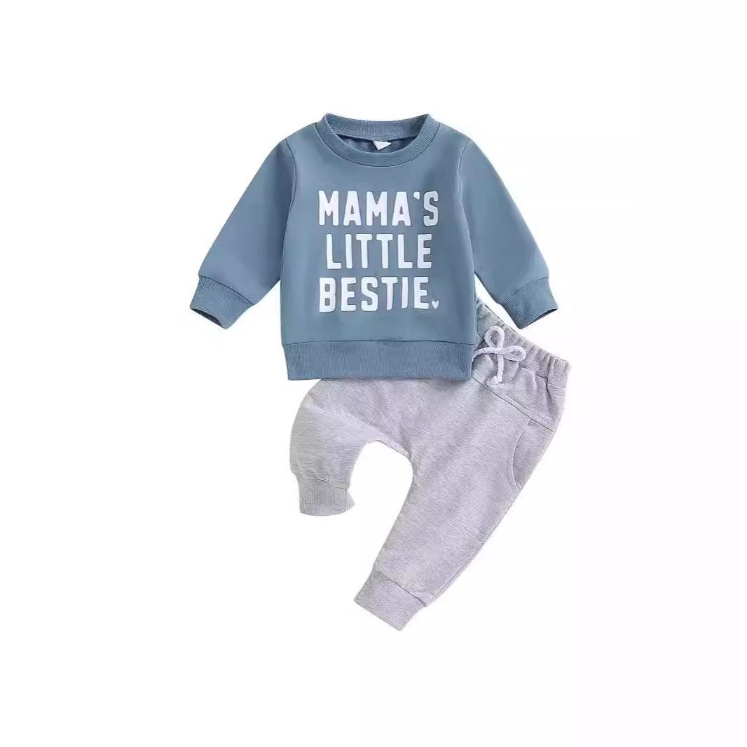 Baby Letter Print Sweatshirt Suit