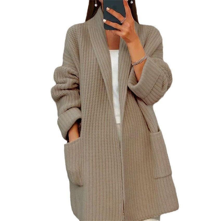 Cardigan Loose Pockets Sweater Coat