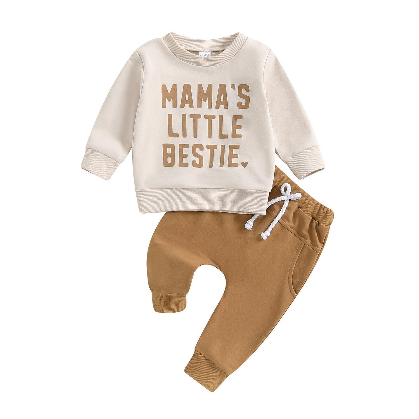 Baby Letter Print Sweatshirt Suit