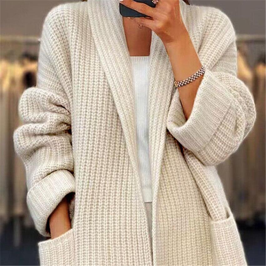 Cardigan Loose Pockets Sweater Coat