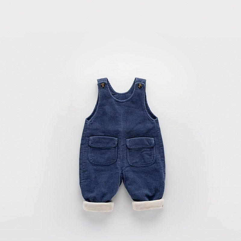 Baby Bib Pants Fleece-lined Thickened