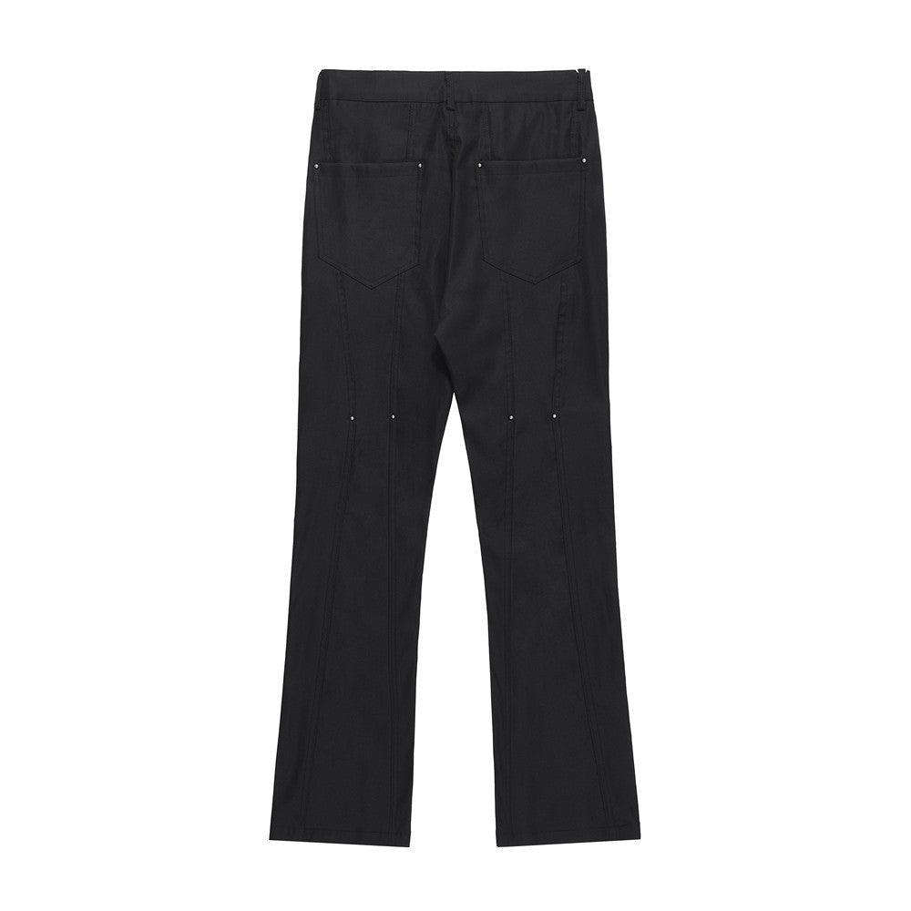 Rivet Slightly Flared Casual Men High Street Suit Pants