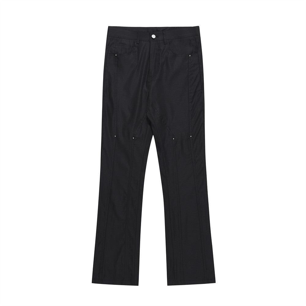 Rivet Slightly Flared Casual Men High Street Suit Pants