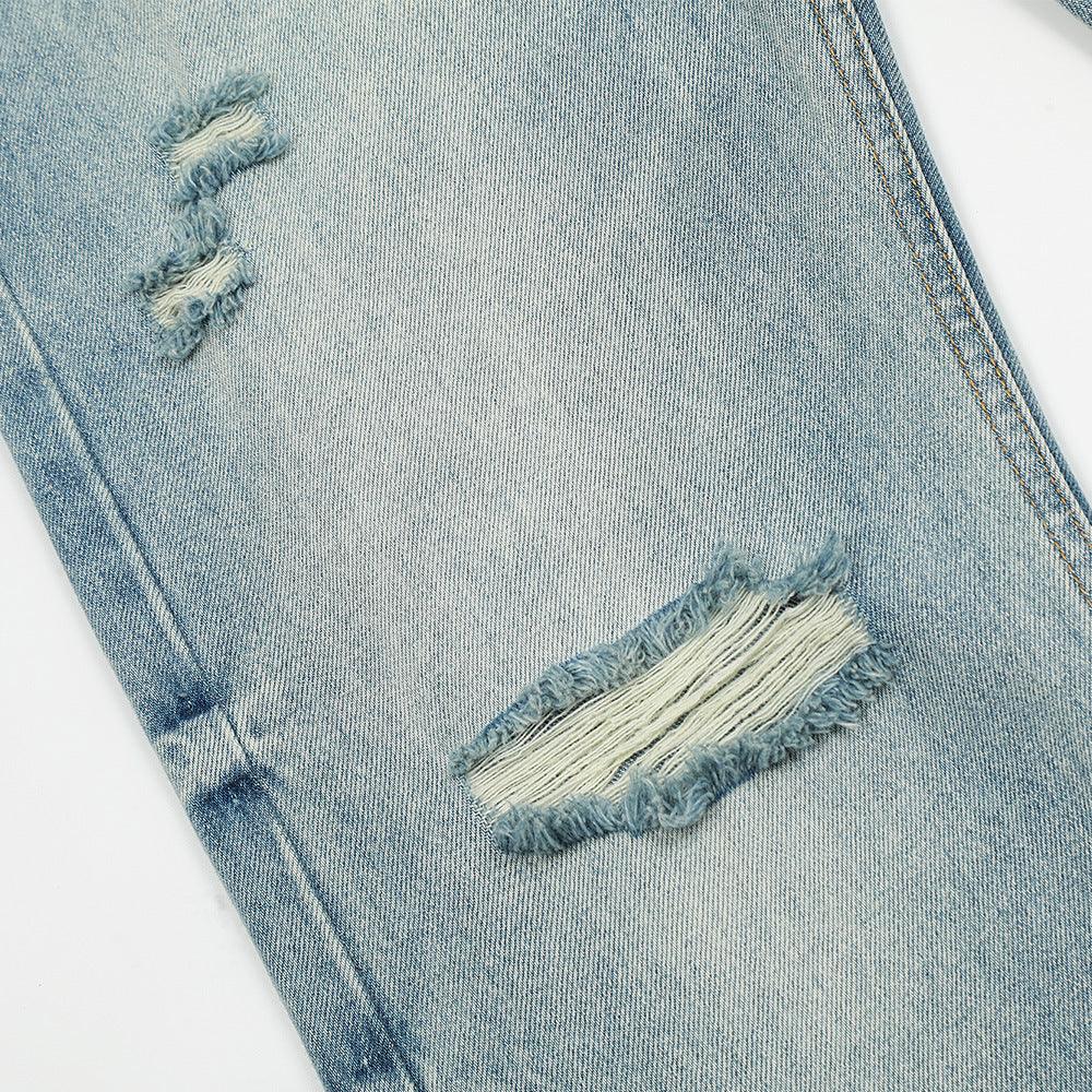 High Street Fashion Holes Jeans Men